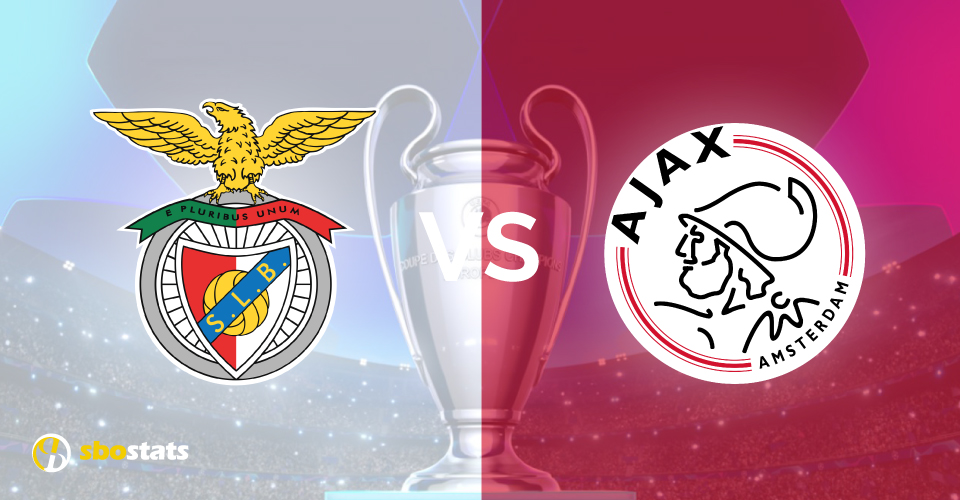 Preview e pronostico di Benfica - Ajax di Champions League col pronostico dell'algoritmo per scommesse vincenti sulle statistiche relative alla quota iniziale