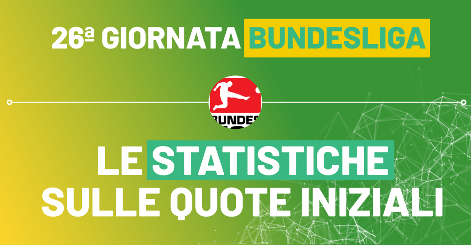 Pronostici Bundesliga 26^ giornata con le statistiche di Sbostats sulle quote iniziali